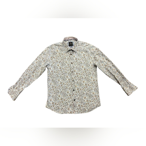 Di Nero Button Down Longsleeve Tan/Blue/White Size Large Men’s size large EUC - Picture 5 of 9